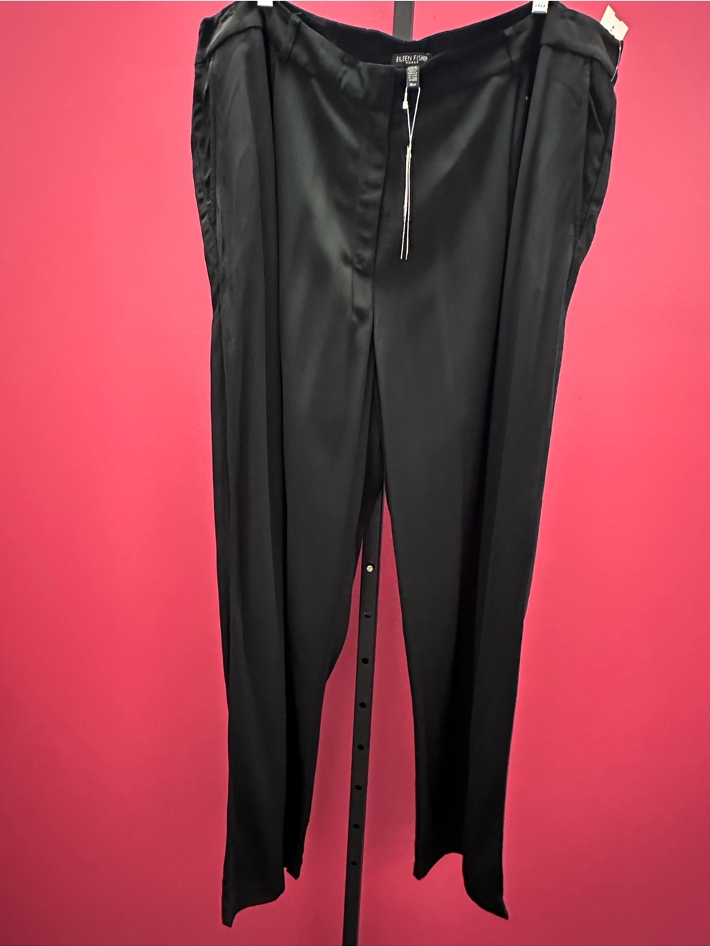 Eileen Fisher Tencel Viscose Crepe Black 🖤 Trousers NWT size 18